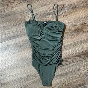 Express Olive Body Contour Top